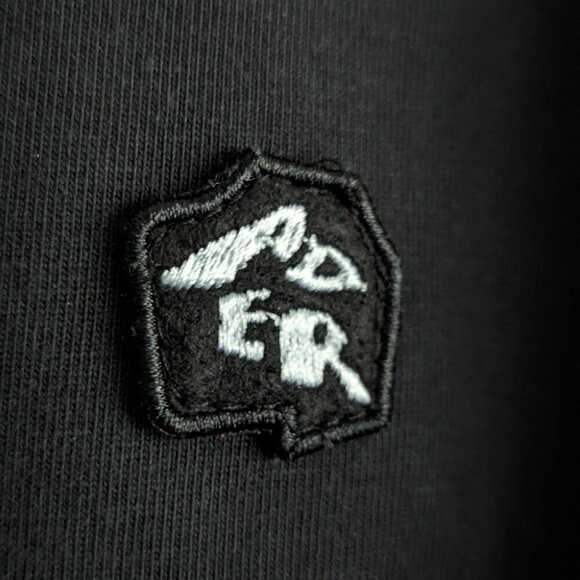 ADER error Black Stitched Logo Long Sleeve T-Shirt - Picture 7 of 9
